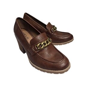 Eurosoft Women’s Daniya Cognac Block Heel Pumps, Size 7.5 M